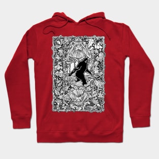 Bigfoot Card Back Design Hoodie